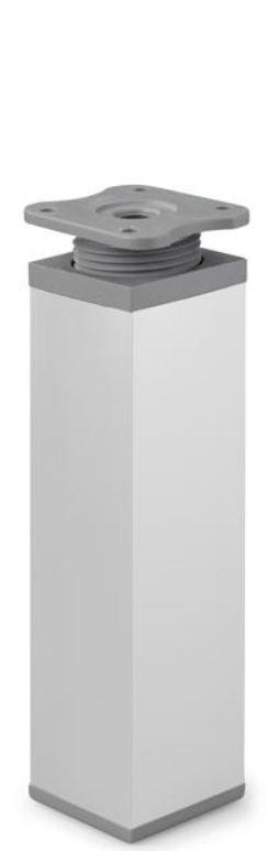 NÓŻKA MEBLOWA KWADRATOWA ALUMINIOWA H-200 ALUMINIUM/POPIEL