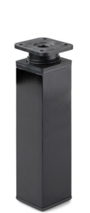 Kwadratowa nóżka aluminiowa H-150 mm - czarny mat