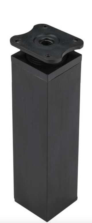 NÓŻKA MEBLOWA KWADRATOWA ALUMINIOWA H-150 CZARNY MAT