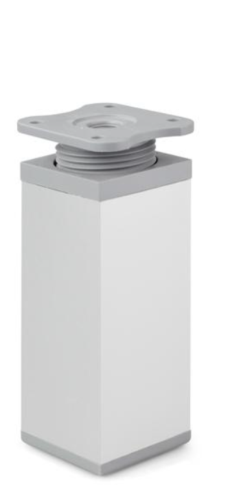 NÓŻKA MEBLOWA KWADRATOWA ALUMINIOWA H-120 ALUMINIUM/POPIEL