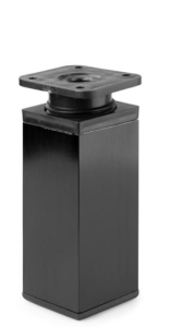 Kwadratowa nóżka aluminiowa H-120 mm - czarny mat