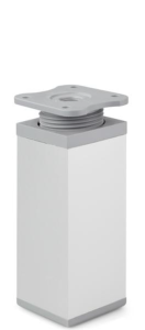 Kwadratowa nóżka aluminiowa H-100 mm - aluminium/popiel