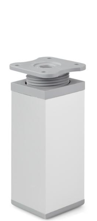 NÓŻKA MEBLOWA KWADRATOWA ALUMINIOWA H-100 ALUMINIUM/POPIEL