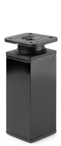 Kwadratowa nóżka aluminiowa H-100 mm - czarny mat