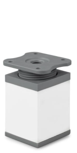 Kwadratowa nóżka aluminiowa H-60 mm - biały/popiel