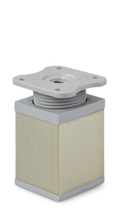 NÓŻKA MEBLOWA KWADRATOWA ALUMINIOWA H-60 INOX/POPIEL