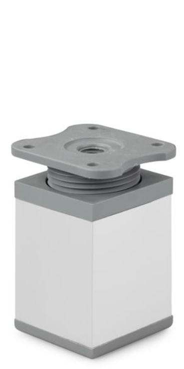 NÓŻKA MEBLOWA KWADRATOWA ALUMINIOWA H-60 ALUMINIUM/POPIEL