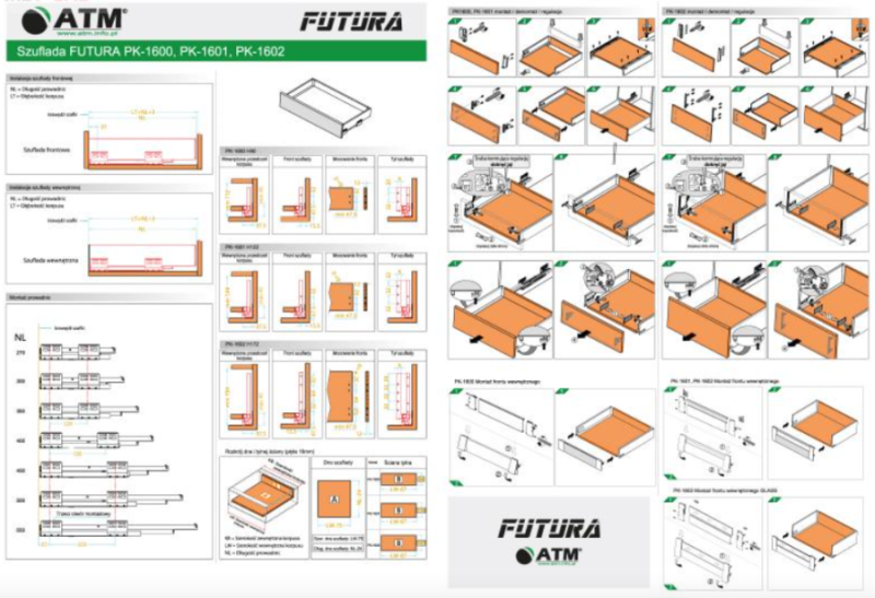 SZUFLADA FUTURA PK-1601 H122 L-450 BIAŁY