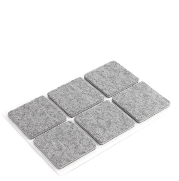 FILC MEBLOWY KWADRAT 35x35 BLISTER- 6 szt. SZARY
