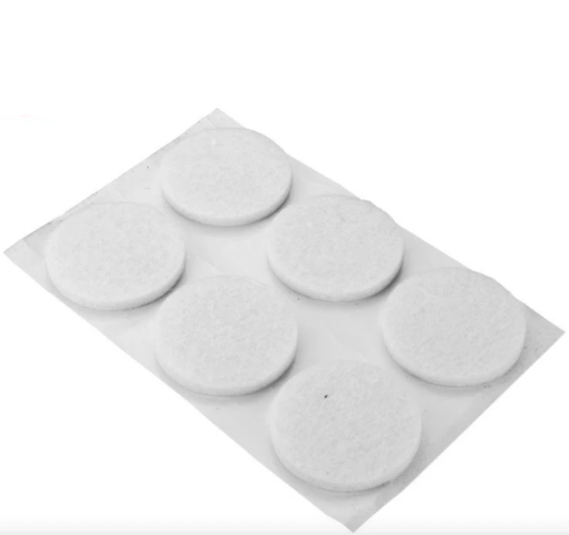 FILC MEBLOWY OKRĄGŁY fi30 1x BLISTER- 6 szt. BIAŁY