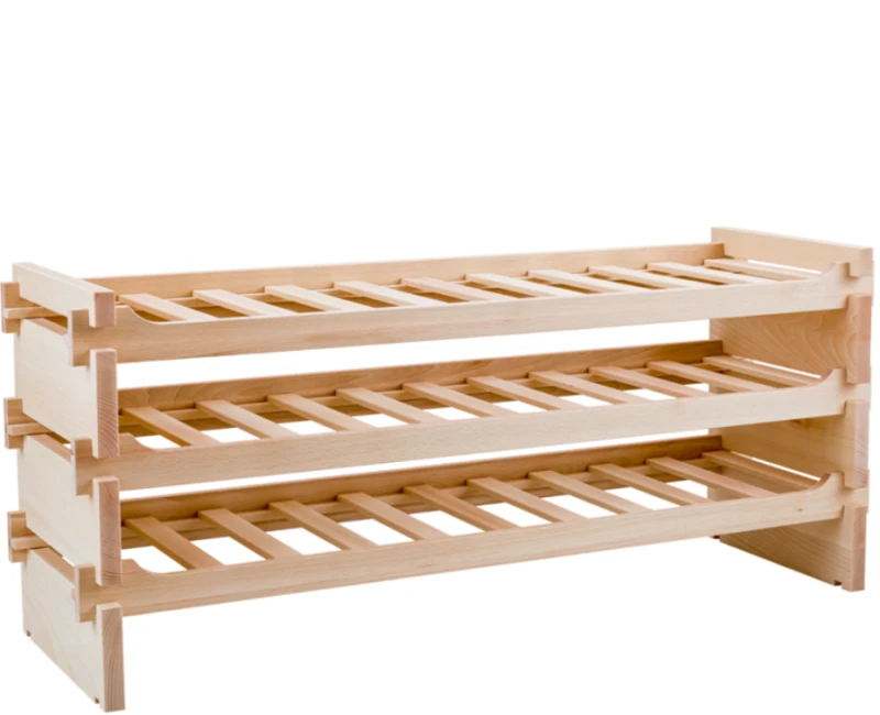 STOJAK NA WINO BUKOWY NOVEM DREWNIANE PRZEGRODY 3 x 10 30 BUTELEK
