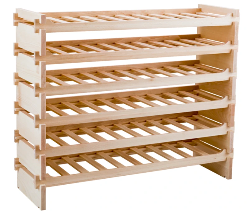 STOJAK NA WINO BUKOWY NOVEM DREWNIANE PRZEGRODY 3 x 10 30 BUTELEK