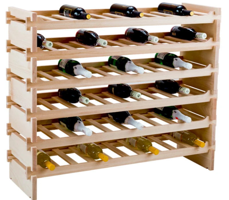 STOJAK NA WINO BUKOWY NOVEM DREWNIANE PRZEGRODY 3 x 10 30 BUTELEK