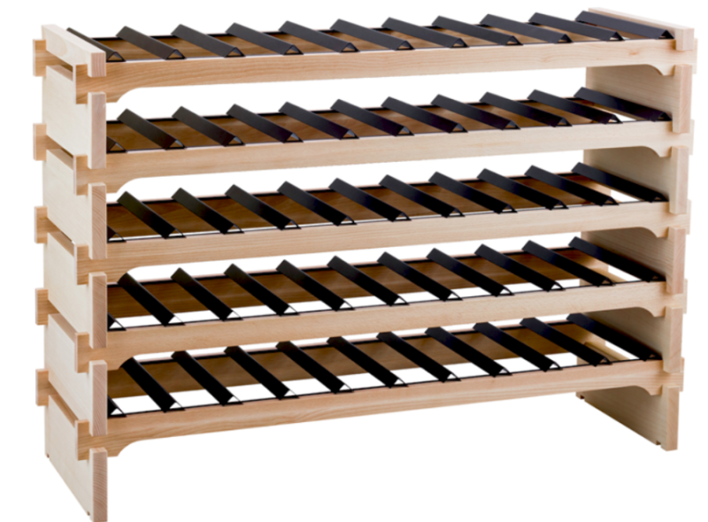 STOJAK NA WINO BUKOWY NOVEM METALOWE PRZEGRODY 3 x 10 30 BUTELEK