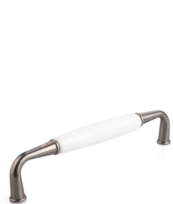 UCHWYT MEBLOWY UM-099 L-128 G49/M0 ANTYCZNE SREBRO/BIAŁY
