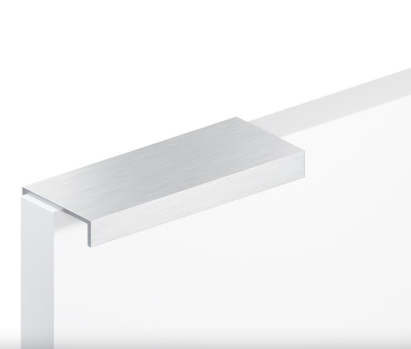 UCHWYT MEBLOWY NAKŁADANY KRAWĘDZIOWY UM-490 L-64 ALUMINIUM