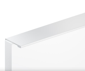 Uchwyt meblowy krawędziowy nakładany płaski UM-496 L-128 biały