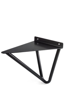 Wspornik półki WM-1012 186x200 mm czarny mat