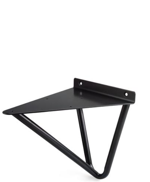 WSPORNIK PÓŁKI WM-1012 186 x 200 mm CZARNY MAT