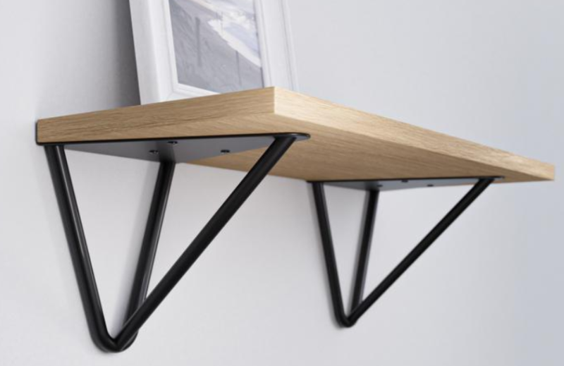 WSPORNIK PÓŁKI WM-1012 186 x 200 mm CZARNY MAT