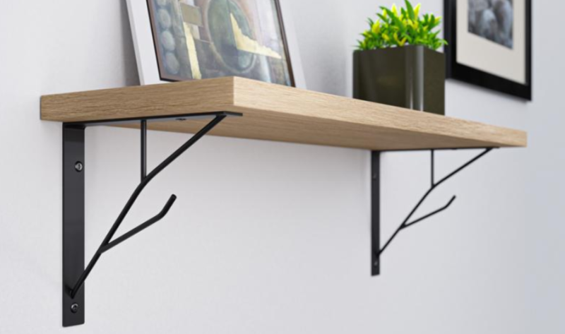 WSPORNIK PÓŁKI WM-1009 150 x 150 mm CZARNY MAT
