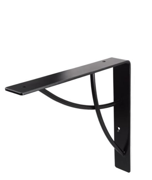 WSPORNIK PÓŁKI WM-1008 180 x 180 mm CZARNY MAT