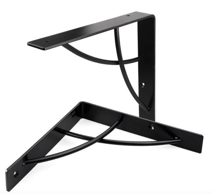 WSPORNIK PÓŁKI WM-1008 180 x 180 mm CZARNY MAT