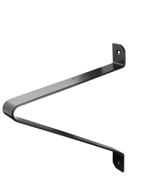 WSPORNIK PÓŁKI WM-1006 250 x 220 mm CZARNY MAT