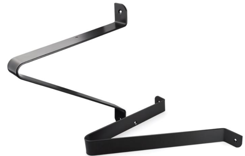 WSPORNIK PÓŁKI WM-1006 250 x 220 mm CZARNY MAT
