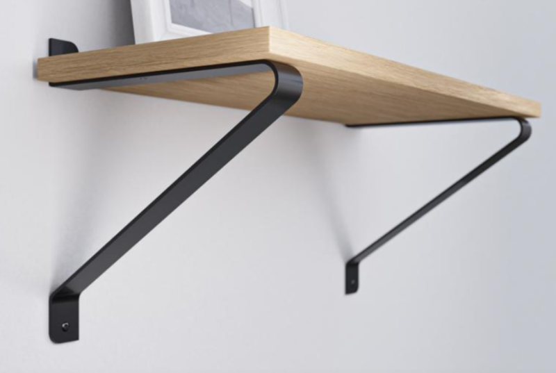 WSPORNIK PÓŁKI WM-1006 250 x 220 mm CZARNY MAT