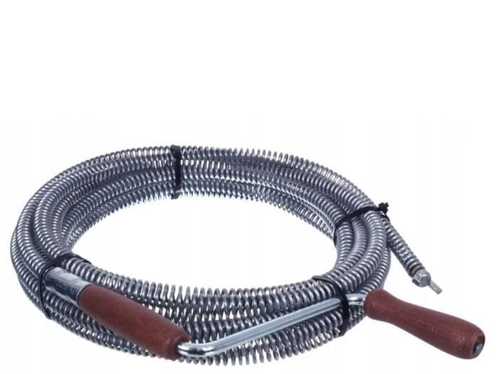 SPIRALA KANALIZACYJNA OCYNKOWANA ZE SPAWANĄ KOŃCÓWKĄ Ø18 mm x 10 m