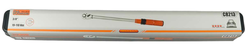 KLUCZ DYNAMOMETRYCZNY DWUKIERUNKOWY KALIBROWANY 3/8" / 19-110 Nm