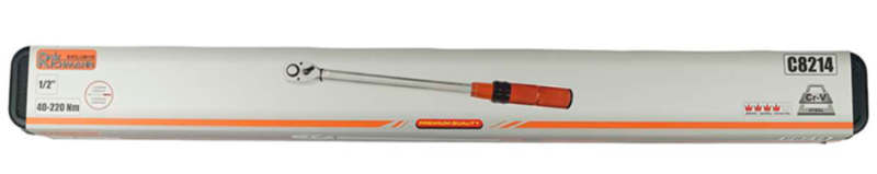KLUCZ DYNAMOMETRYCZNY DWUKIERUNKOWY KALIBROWANY 1/2" / 40-220 Nm