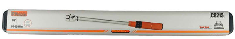 KLUCZ DYNAMOMETRYCZNY DWUKIERUNKOWY KALIBROWANY 1/2" / 60-330 Nm