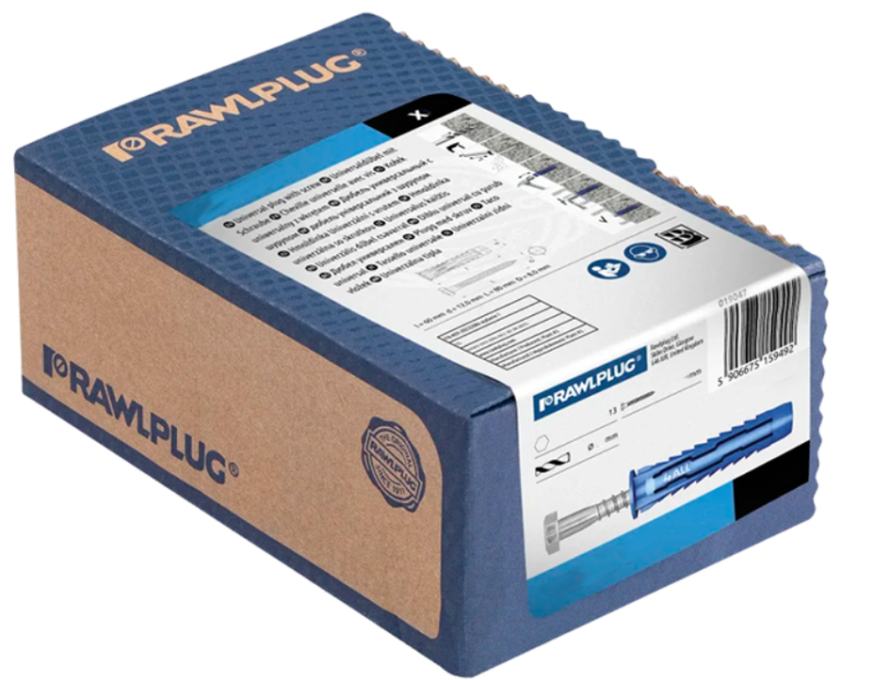 KOŁEK ROZPOROWY UNIWERSALNY 4ALL 6 x 30 mm Z WKRĘTEM STOŻKOWYM 4,5 x 40mm 50 szt.