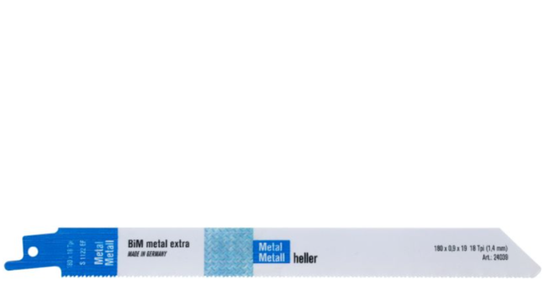 BRZESZCZOT SZABLISTY DO METALU HELLER BiM METAL EXTRA 0,9 x 19 x 180 mm 5 szt.