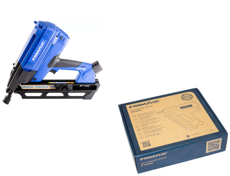 GWOŹDZIARKA GAZOWA DO DREWNA RAWLPLUG R-WW90II ZESTAW XS