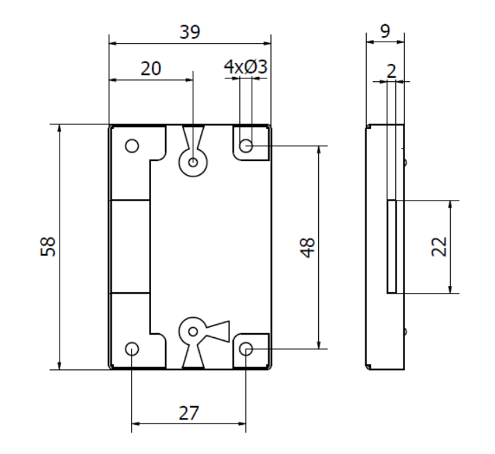 ZAMEK MEBLOWY NAKŁADANY OCYNK 20 mm Z KLUCZEM