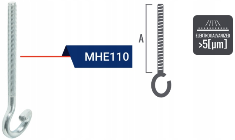 MOCOWANIE HUŚTAWKI TYP "E" M12x130 mm