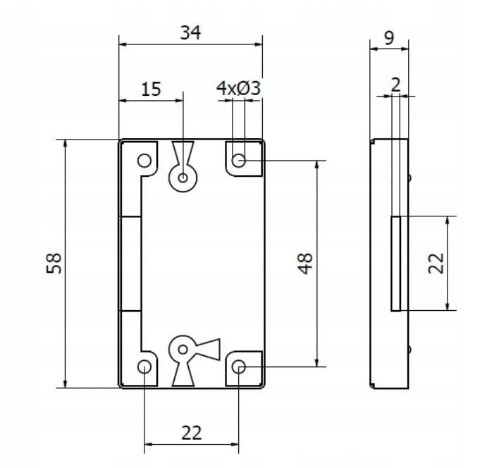 ZAMEK MEBLOWY NAKŁADANY 15 mm MOSIĄDZ