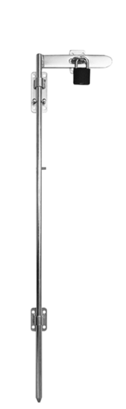 ZASUWA RYGIEL Z DŁUGIM UCHWYTEM OCYNK BIAŁY 800 mm