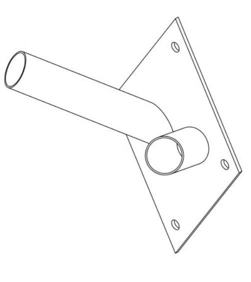 UCHWYT DO FLAG ROMB 2-RAMIENNY ANTRACYT
