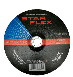 TARCZA DO SZLIFOWANIA METALU INOX T-27 230 x 6.0 mm STAR FLEX