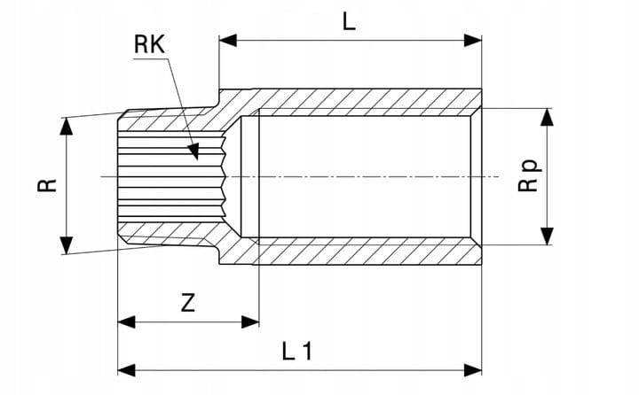 PRZEDŁUŻKA VIEGA MOSIĄDZ-BRĄZ 3/4 40 mm
