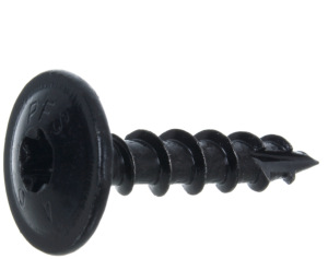 Wkręt do drewna 8x40 mm - kołnierzowy, Black Top Coating, 50 szt.