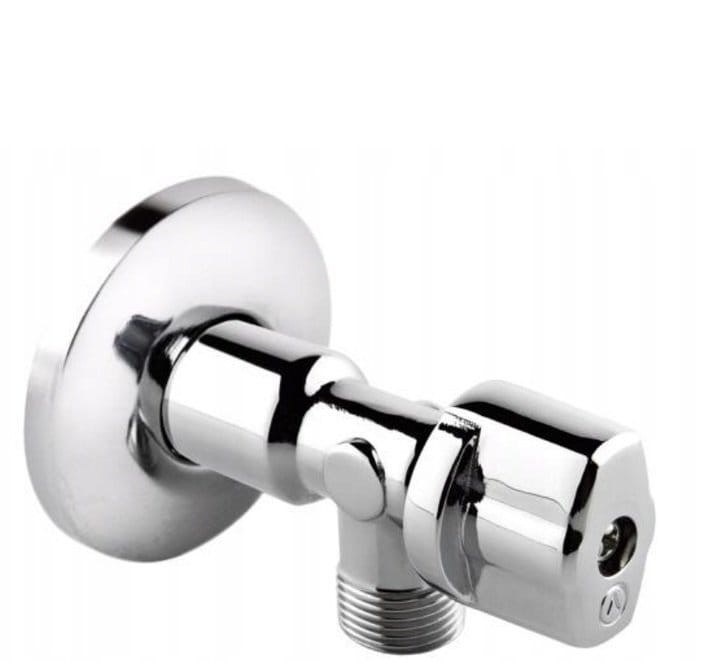 KUREK KĄTOWY CHROMOWANY 1/2" - 1/2"