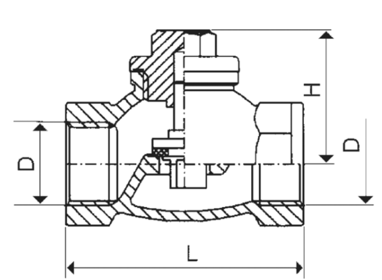 ZAWÓR ZWROTNY ŻELIWNY 3/4"