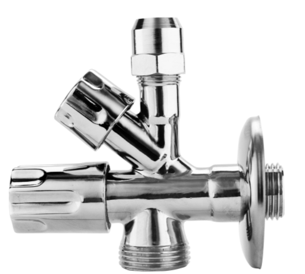 ZAWÓR KĄTOWY KOMBI 1/2" x 3/8" x 3/4"