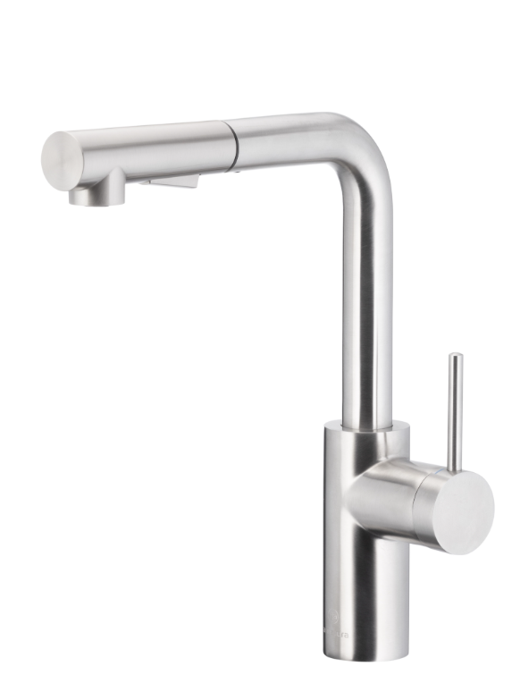 BATERIA KUCHENNA WYCIĄGANA WYLEWKA DUERO BASIC INOX