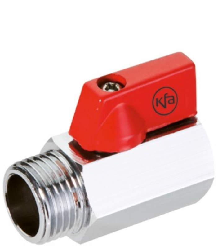 ZAWÓR KULOWY DO WODY MINI NAKRĘTNO-WKRĘTNY 1/2”